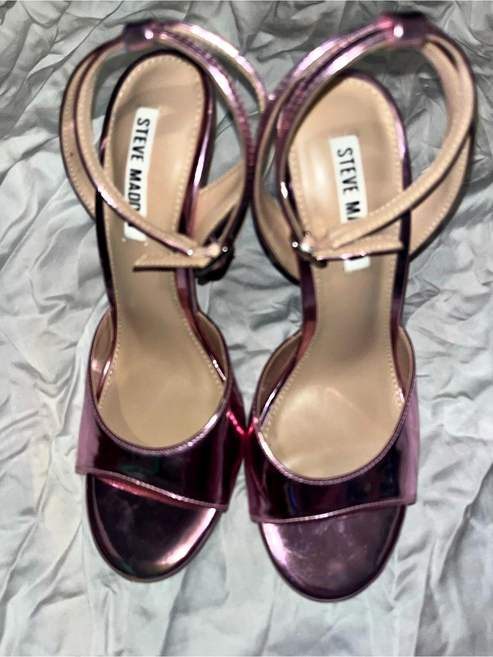 Steve Madden Metallic Heels in Pink Like New